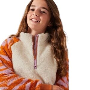 Athleta Girl So Snug Sherpa Half Zip Fleece Pullover Size Large 12